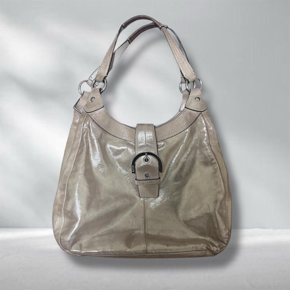 Y2k coach hamptons metallic gold